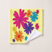 Ein Blumenbeet mit blühenden Blume Badhandtuch Set (Waschlappen)