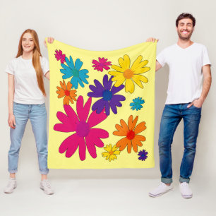 Ein Blumenbeet mit blühenden Blume Fleecedecke