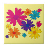 Ein Blumenbeet mit blühenden Blume Fliese (Vorderseite)