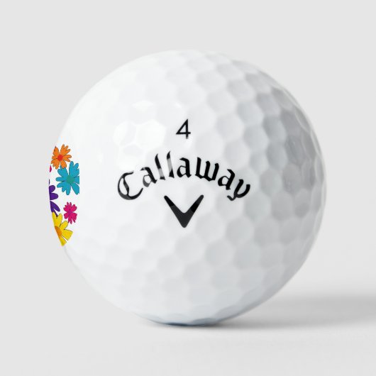 Ein Blumenbeet mit blühenden Blume Golfball (Logo)