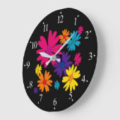 Ein Blumenbeet mit blühenden Blume  Große Wanduhr (Winkel)
