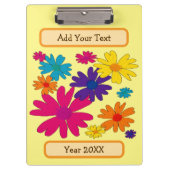 Ein Blumenbeet mit blühenden Blume Klemmbrett (Vorderseite)