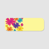 Ein Blumenbeet mit blühenden Blume Namensschild (Vorderseite)