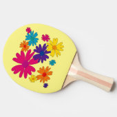 Ein Blumenbeet mit blühenden Blume Tischtennis Schläger (Seitenansicht)