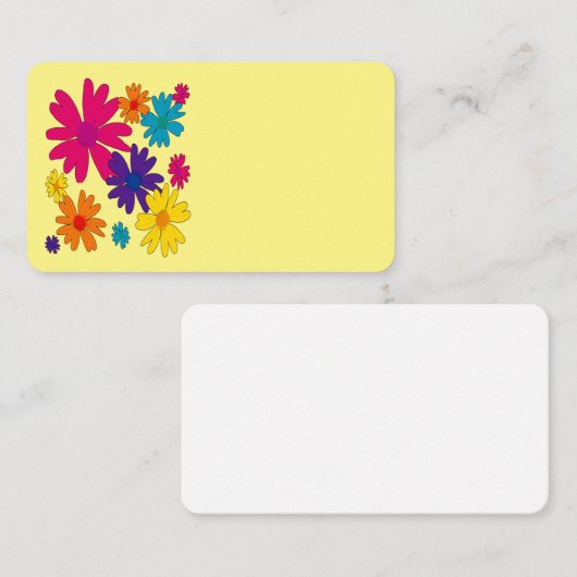 Ein Blumenbeet mit blühenden Blume Visitenkarte (Vorne/Hinten)