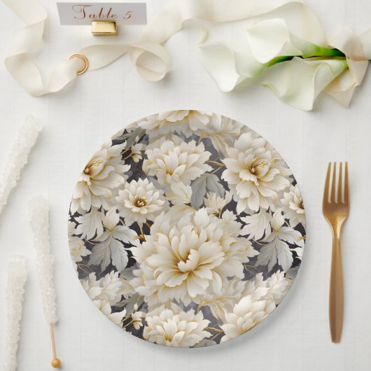 Ein Blumendesign 10 Pappteller (Hochzeit)
