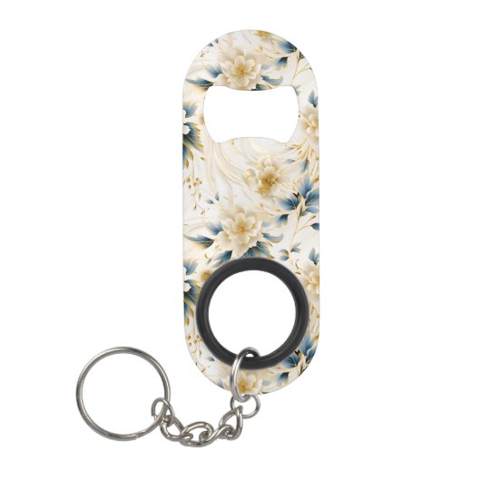 Ein Blumendesign 1 Mini Flaschenöffner (Vorderseite)