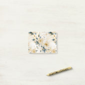 Ein Blumendesign 1 Post-it Klebezettel (Auf Schreibtisch)