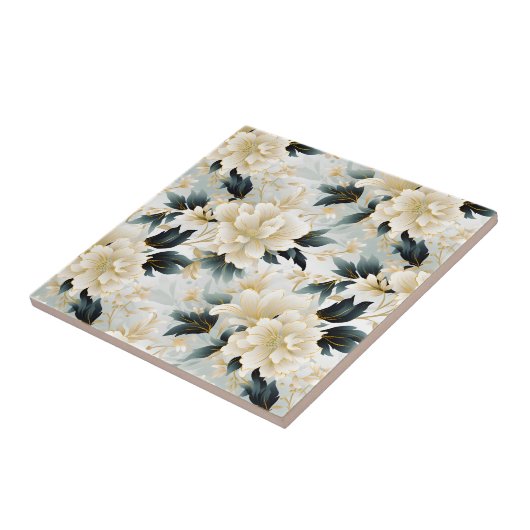 Ein Blumendesign 7 Fliese (Seite)