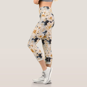 Ein Blumendesign für Hochzeiten 2 Capri Leggings