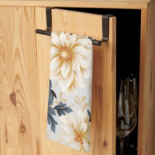 Ein Blumendesign für Hochzeiten 2 Geschirrtuch (Drittel gefaltet)