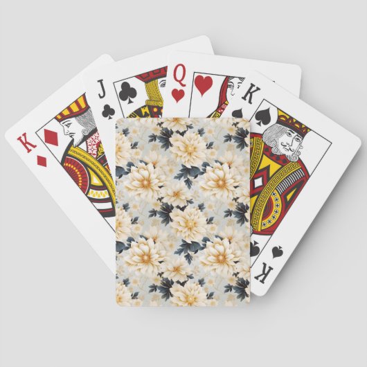 Ein Blumendesign für Hochzeiten 2 Spielkarten (Rückseite)