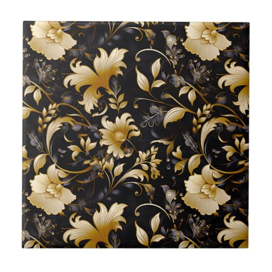 Ein Blumendesign für Hochzeiten 4 Fliese (Vorderseite)