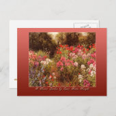 Ein Blumengarten von Louis Aston Knight Postkarte (Vorne/Hinten)