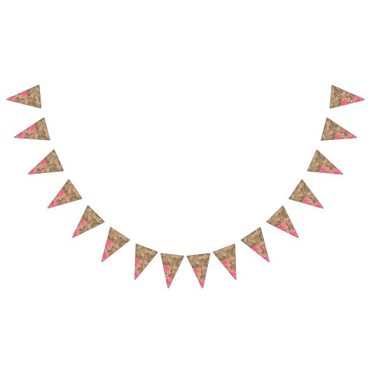 Ein blumengeschmücktes Design mit blühenden rosafa Wimpelkette (Alle)