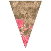 Ein blumengeschmücktes Design mit blühenden rosafa Wimpelkette (Erste Fahne)