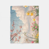 Ein Blumenhintergrund im Frühling Fleecedecke (Vorderseite)
