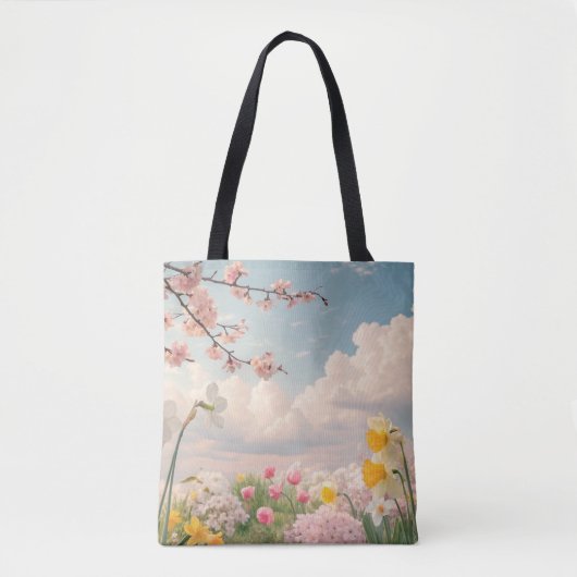 Ein Blumenhintergrund im Frühling Tasche (Vorderseite)