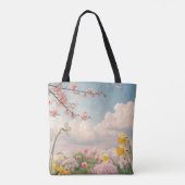 Ein Blumenhintergrund im Frühling Tasche (Rückseite)