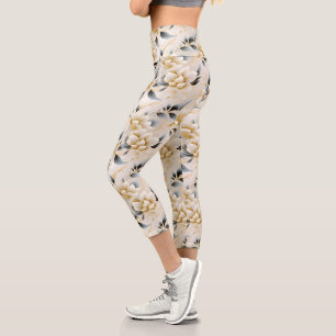 Ein Blumenmuster für Hochzeiten 10 Capri Leggings