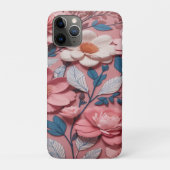Ein Blumenmuster mit rosa Hintergrund Case-Mate iPhone Hülle (Rückseite)