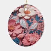 Ein Blumenmuster mit rosa Hintergrund Keramik Ornament (Links)