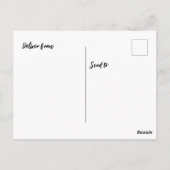 Ein Blumenmuster mit rosa Hintergrund Postkarte (Rückseite)