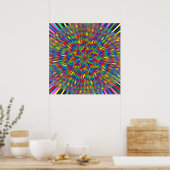 Ein Blumenposter für die Gefärbte Krawatte Poster (Küche)