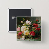 Ein Blumenstrauß der Rosen Button (Vorne & Hinten)