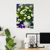 Ein Blumenstrauß in einer Vase Poster (Heimbüro)