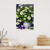 Ein Blumenstrauß in einer Vase Poster (Küche)