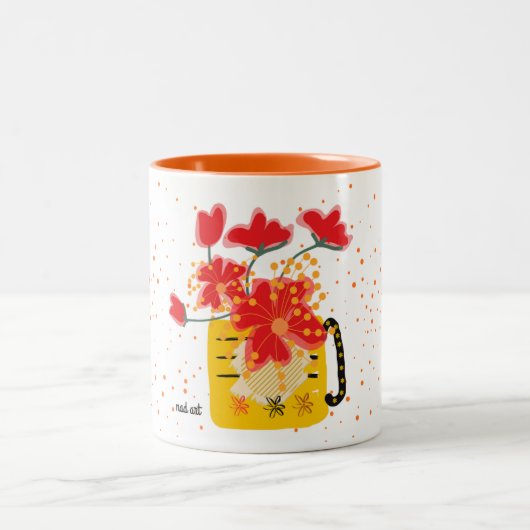 Ein Blumenstrauß Zweifarbiges Kaffeetasse (Mittel)