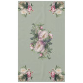 Ein Blumenthema des Sommers mit Vintagen Peonies Tischdecke (Vorderseite)