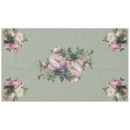 Ein Blumenthema des Sommers mit Vintagen Peonies Tischdecke