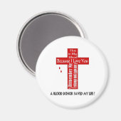 Ein Blutspender Magnet (Vorderseite/Rückseite)