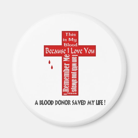 Ein Blutspender Magnet (Vorne)