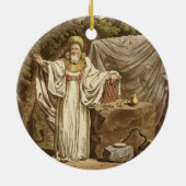 Ein Bogen-Druide in seiner Gerichtsgewohnheit, Keramik Ornament (Hinten)