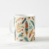 Ein böhmisch inspiriertes, helles Muster Kaffeetasse (Vorderseite Links)