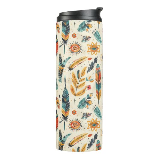 Ein böhmisch inspiriertes, helles Muster Thermosbecher (Nach links gedreht)