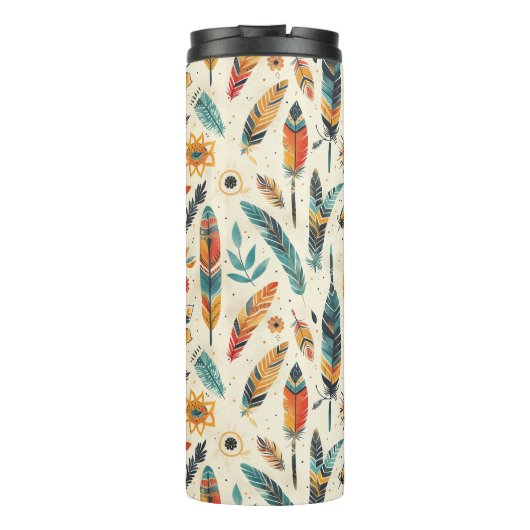 Ein böhmisch inspiriertes, helles Muster Thermosbecher (Rückseite)