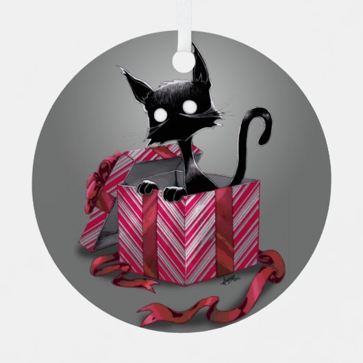 Ein Boo Kitty Geschenk Metal Ornament (Vorderseite)