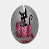 Ein Boo Kitty Geschenk Metal Ornament Aus Metall (Vorderseite links)