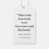 Ein Book Endsement Lesezeichen mit Multifunktionsl Geschenkanhänger (Rückseite)