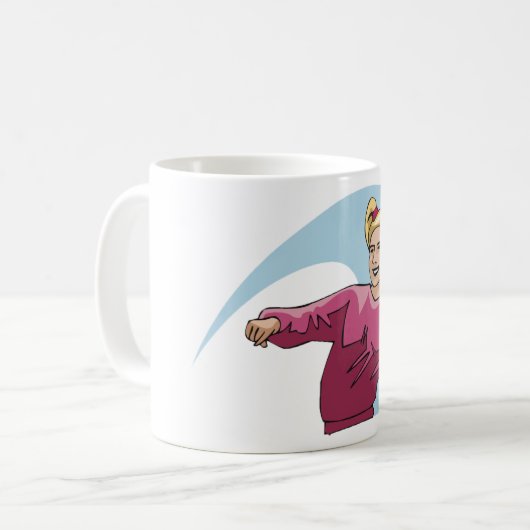 Ein Boomerang werfen Kaffeetasse (Vorderseite Links)