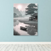 ein Boot auf dem Wasser Leinwanddruck (Insitu (Holzboden))