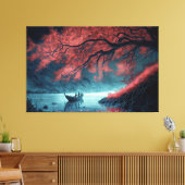 Ein Boot auf einem Gewässer Leinwanddruck (Insitu (Wohnzimmer))