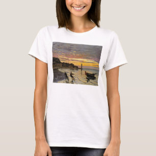 Ein Boot, Honfleur durch Claude Monet an Land T-Shirt