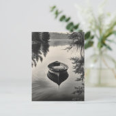Ein Boot im Fluss Postkarte (Stehend Vorderseite)
