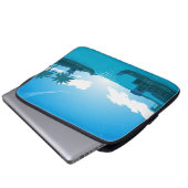 Ein Boot im Meer-18530 Laptopschutzhülle (Vorne Knopf)