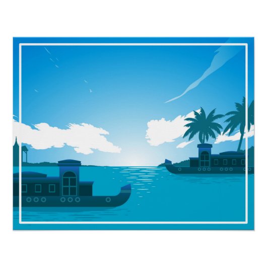Ein Boot im Meer-18530 Poster (Vorderseite)